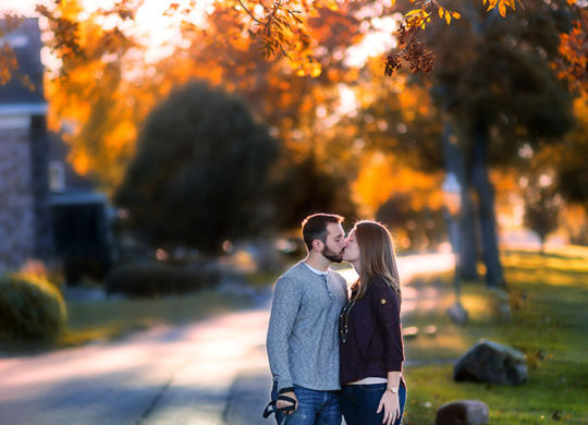 South Jersey Engagement Photography of Brooke & Jon in Palmyra, NJ of Burlington County